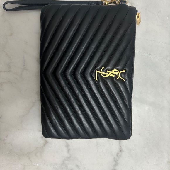 YSL Monogram Small Pouch in Smooth Leather - Picture 3 of 4